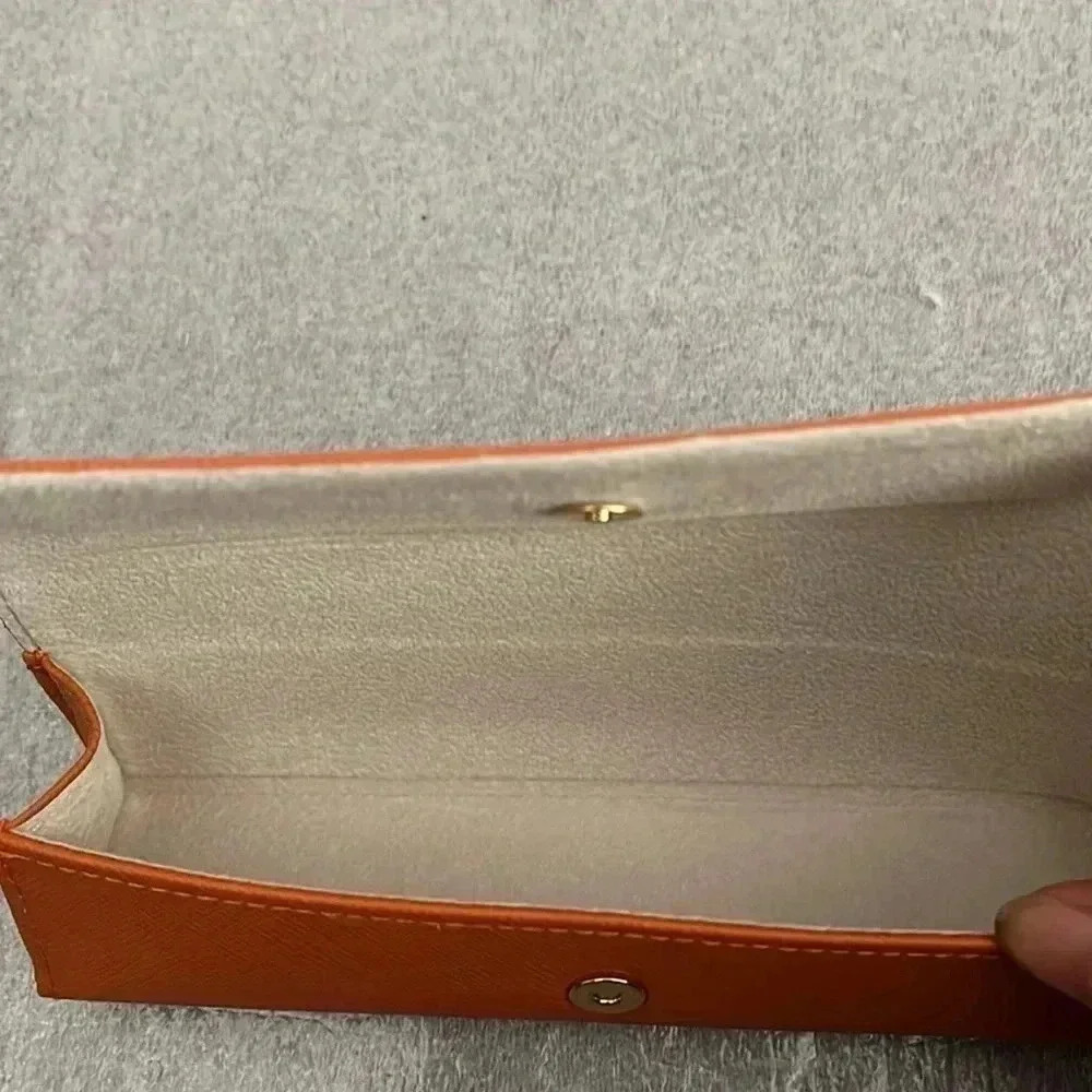 NWOT Tory Burch Orange Glasses/Sunglasses Case  Set - Picture 4 of 5